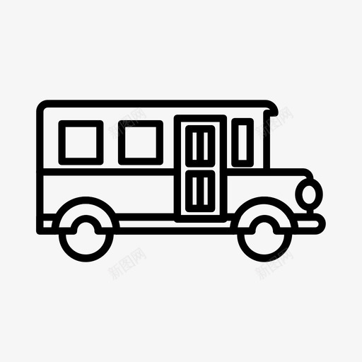 公共汽车汽车巴士交通工具图标svg_新图网 https://ixintu.com 交通工具 公共汽车 旅游 汽车巴士