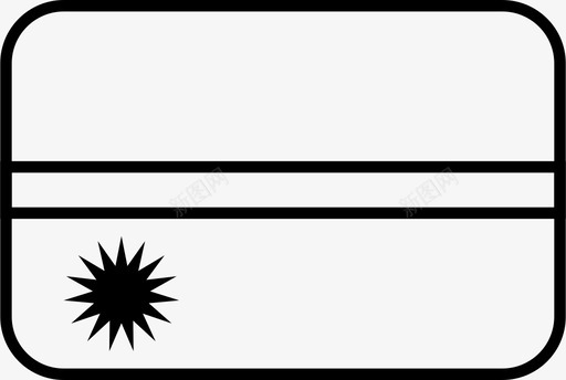瑙鲁国旗国家nru图标图标