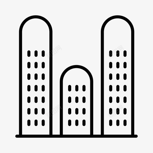 高层建筑物城市图标svg_新图网 https://ixintu.com 城市 城市发展 城镇 建筑物 高层