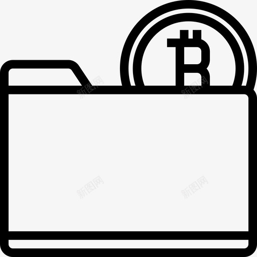 文件夹比特币66线性图标svg_新图网 https://ixintu.com 文件夹 比特 线性