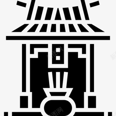 神龛中国符号4雕文图标图标