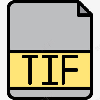 Tif文件扩展名3线性颜色图标图标