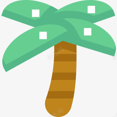 棕榈树旅行159平坦图标图标