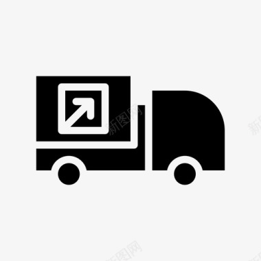 货车交货汽车交货货物图标图标