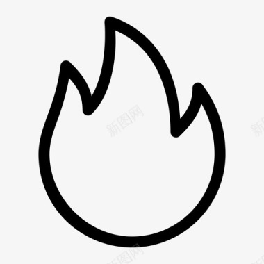 火篝火野营图标图标
