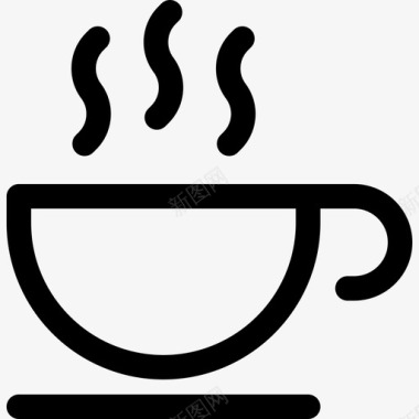 咖啡杯商务310直线型图标图标