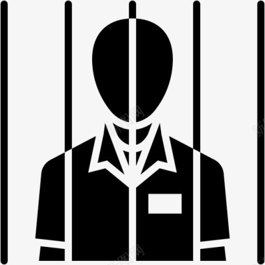 罪犯监狱囚犯图标图标