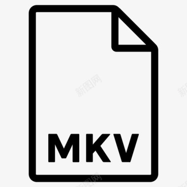 mkv格式文件文件格式图标图标