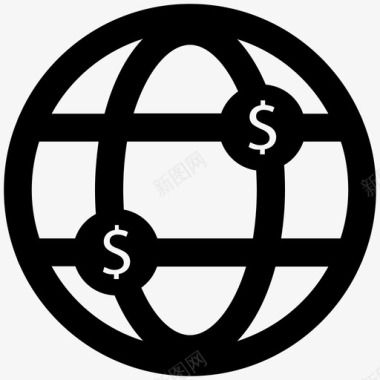 全球货币众筹筹款图标图标