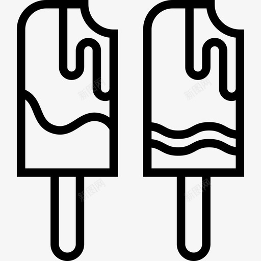 冰棒甜食和糖果4直线型图标svg_新图网 https://ixintu.com 冰棒 甜食 直线 糖果 线型