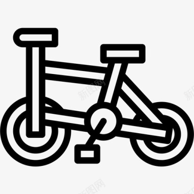 自行车时髦16直线型图标图标