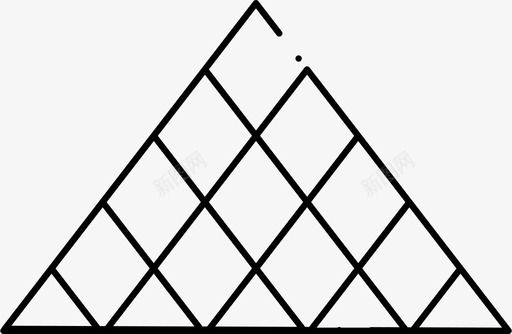 金字塔建筑城市图标svg_新图网 https://ixintu.com 三角形 城市 塔楼 建筑 金字塔