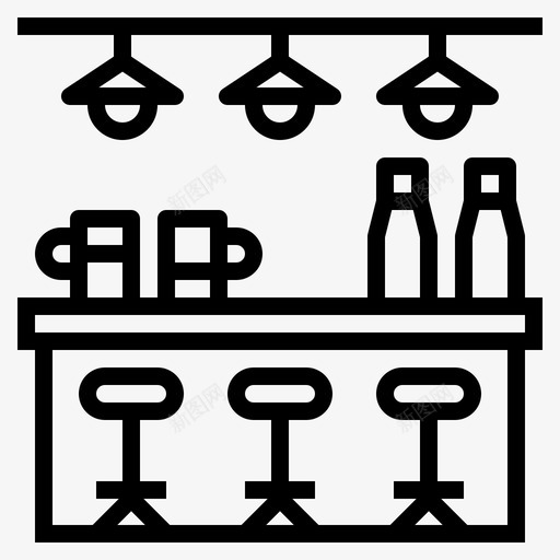 酒吧酒酒瓶图标svg_新图网 https://ixintu.com 晚餐 酒吧 酒瓶 餐厅