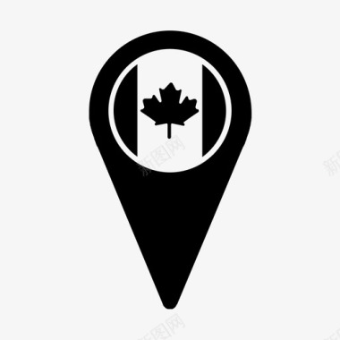 加拿大gps位置图标图标