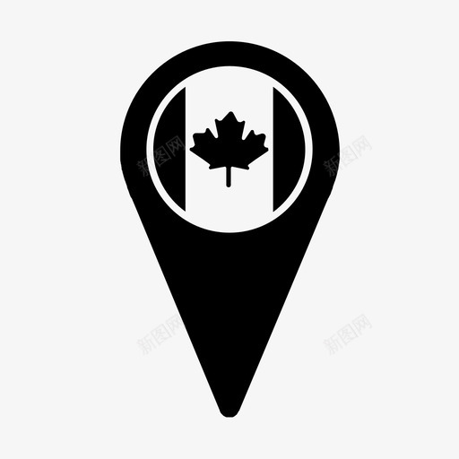 加拿大gps位置图标svg_新图网 https://ixintu.com gps 位置 加拿大 地图