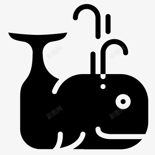 鲸鱼海洋生物26填充图标svg_新图网 https://ixintu.com 填充 海洋生物 鲸鱼