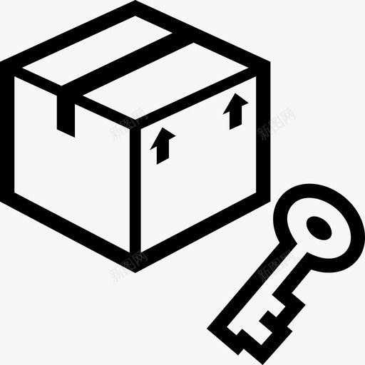 包密钥硬纸板加密图标svg_新图网 https://ixintu.com 加密 包密钥 安全 密钥 硬纸板