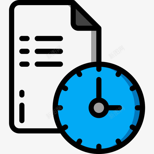 截止日期时间管理33线性颜色图标svg_新图网 https://ixintu.com 截止日期 时间管理33 线性颜色