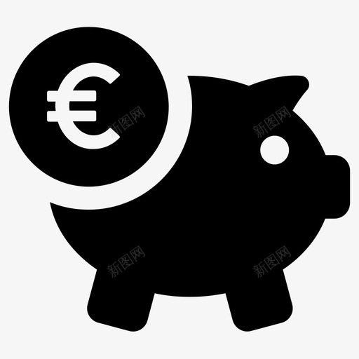储蓄欧元金融图标svg_新图网 https://ixintu.com 储蓄 欧元 货币 金融