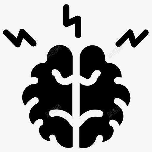 头脑风暴创造性大脑创造性思维图标svg_新图网 https://ixintu.com 创新思维 创造性大脑 创造性思维 头脑风暴 客户关系管理字形图标 思维过程