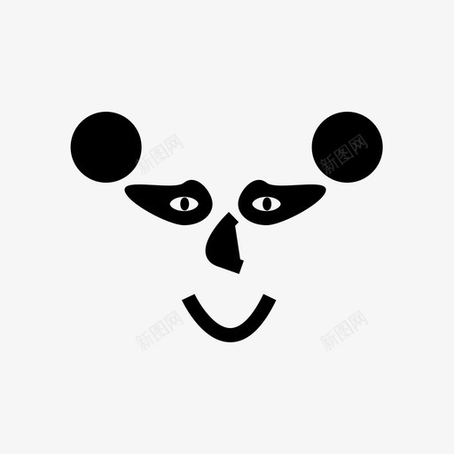 微笑动物表情符号图标svg_新图网 https://ixintu.com 动物 微笑 收藏 收藏符号 熊猫 符号 表情