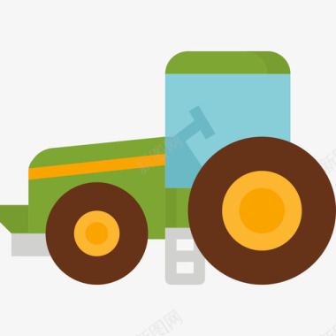 拖拉机农场20扁平图标图标
