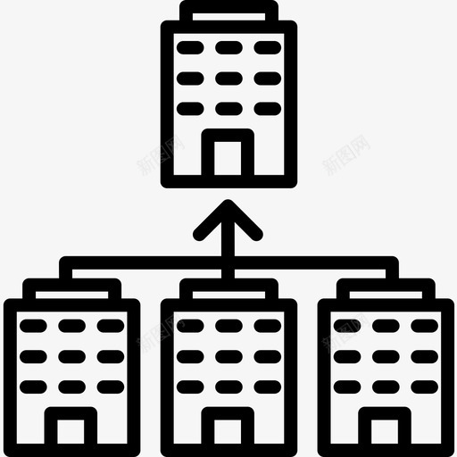 建筑商业和管理4线性图标svg_新图网 https://ixintu.com 商业和管理4 建筑 线性