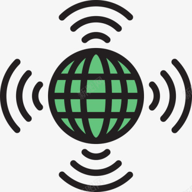 全球通讯105线颜色图标图标