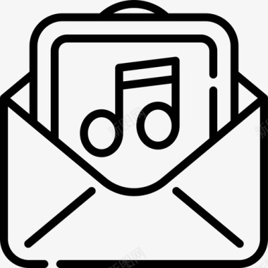 音乐电子邮件23直系图标图标