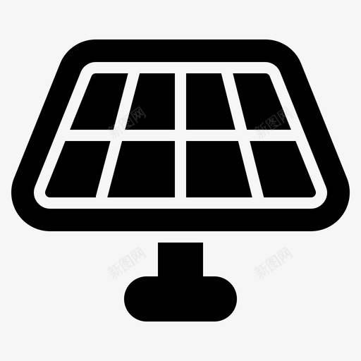 太阳能板生态能源图标svg_新图网 https://ixintu.com glyphsolid 太阳能 环境 生态 能源
