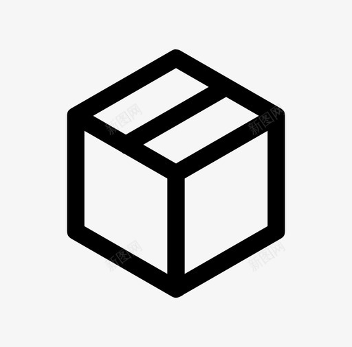 包裹盒子立方体图标svg_新图网 https://ixintu.com 包裹 物品 盒子 立方体 邮件