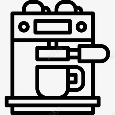 意式浓缩咖啡68号咖啡厅直线式图标图标
