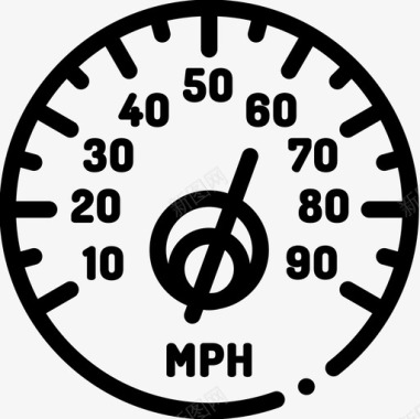速度表速度表时间9线性图标图标