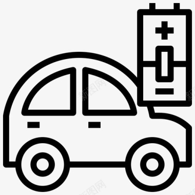电动汽车生态电力图标图标