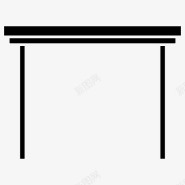 桌子家具家具字形图标图标