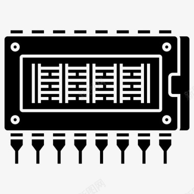 集成电路芯片电路集成图标图标