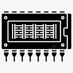 集成电路符号集成电路芯片电路集成图标高清图片