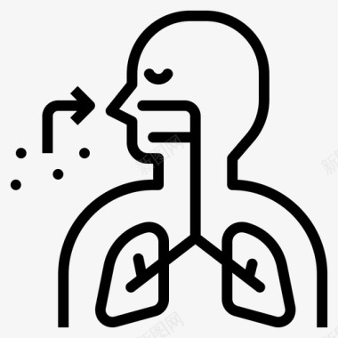 呼吸吸气肺图标图标
