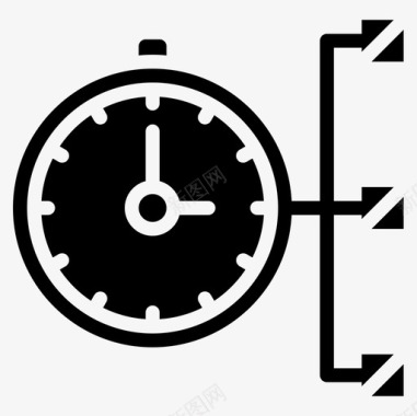 时钟时间管理30填充图标图标