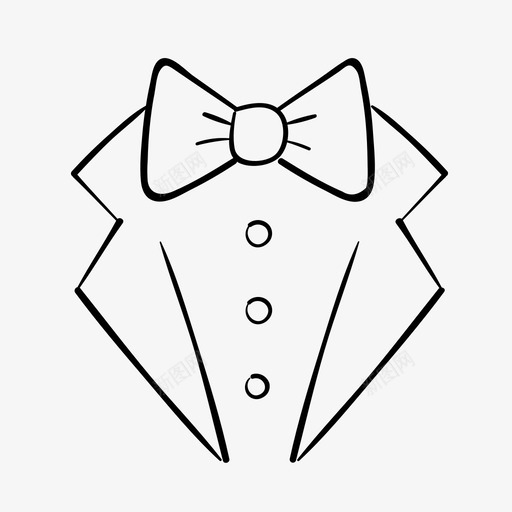 西服和领结西装和领结领结图标svg_新图网 https://ixintu.com 婚礼 正式 礼服 西服和领结 西装和领结 领结