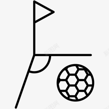 足球角球图标图标