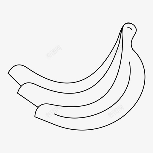 香蕉生态食品图标svg_新图网 https://ixintu.com 产品 有机 水果 生态 食品 香蕉