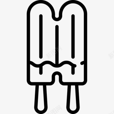 冰棒冰淇淋店10直列图标图标