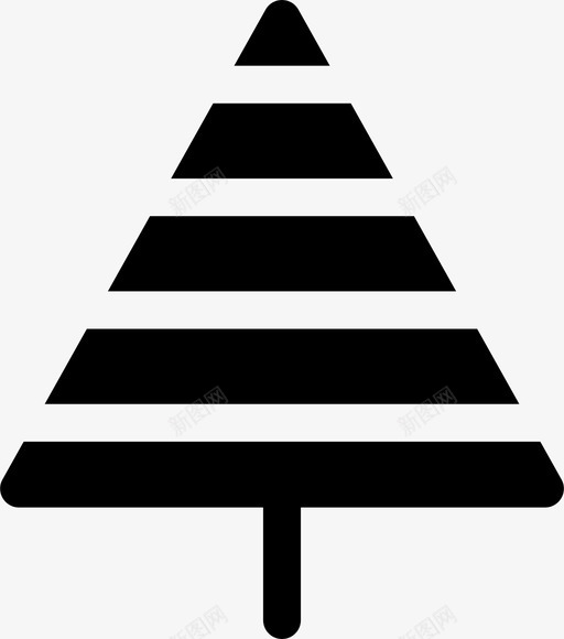 圣诞树常青树森林图标svg_新图网 https://ixintu.com 圣诞树 常青树 松树 森林 野生动物