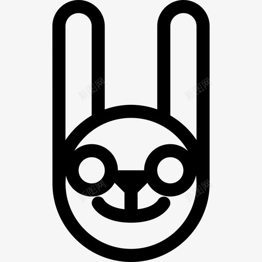 书呆子兔子表情呆子兔子表情动物图标svg_新图网 https://ixintu.com 书呆子兔子表情 兔子 动物 呆子兔子表情 表情