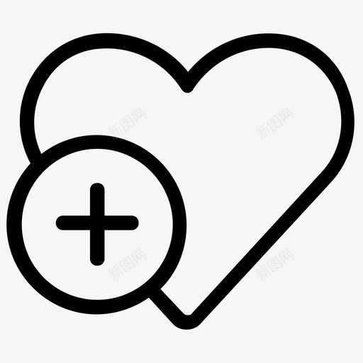 添加爱添加最爱添加心脏图标svg_新图网 https://ixintu.com 人类 图标 心脏 最爱 死亡线 添加 生命 进化