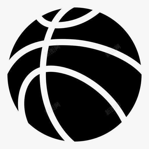 篮球运动体育字形图标svg_新图网 https://ixintu.com 体育字形 篮球 运动
