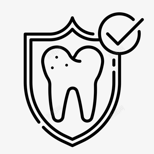 牙科保险牙科医疗保健图标svg_新图网 https://ixintu.com 保护 保险 医疗保健 情况 意外 牙科