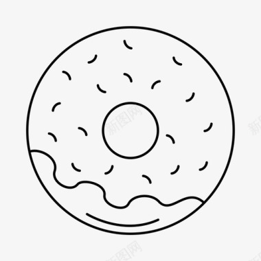 甜甜圈烘焙面包房图标图标