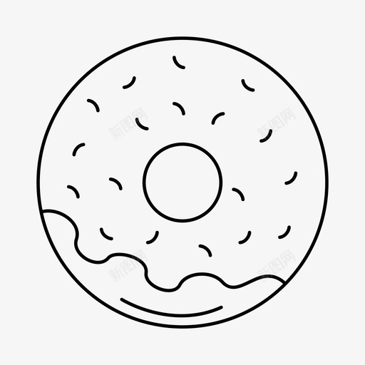 甜甜圈烘焙面包房图标svg_新图网 https://ixintu.com 烘焙 烹饪 甜甜圈 面包房 面团